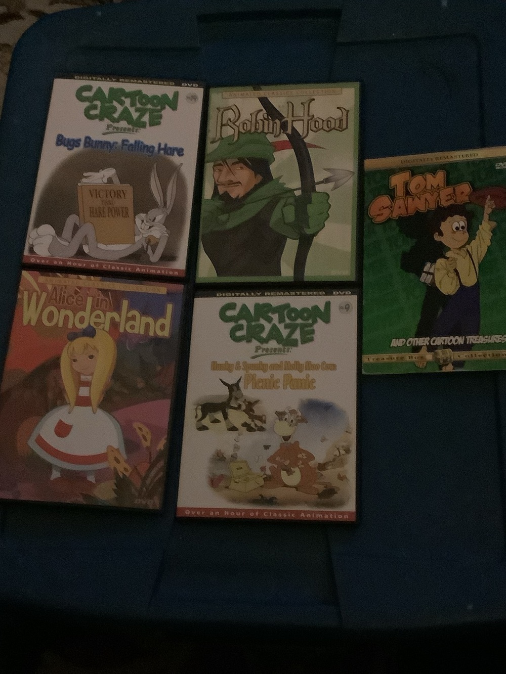 Cartoon DVD Lot - Alice in Wonderland, Robin Hood, Tom Sawyer, Cartoon Craze